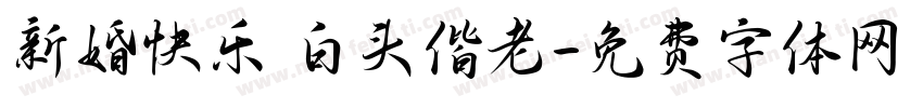 新婚快乐 白头偕老字体转换